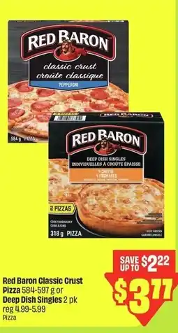 FreshCo Red baron classic crust pizza or deep dish singles offer