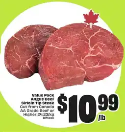 FreshCo Value pack angus beef sirloin tip steak offer
