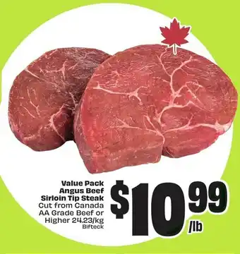 FreshCo Value pack angus beef sirloin tip steak offer
