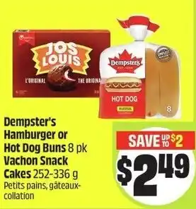 FreshCo Dempster's hamburger or hot dog buns vachon snack cakes offer