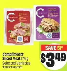FreshCo Compliments sliced meat offer
