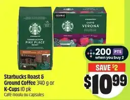 FreshCo Starbucks roast & ground coffee k-cups offer