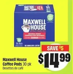 FreshCo Maxwell house coffee pods offer