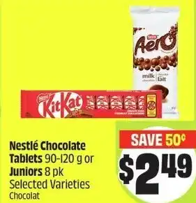 FreshCo Nestlé chocolate tablets or juniors offer