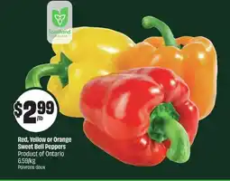 FreshCo Red, yellow or orange sweet bell peppers offer
