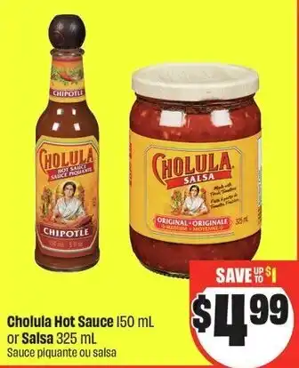 FreshCo Cholula hot sauce or salsa offer
