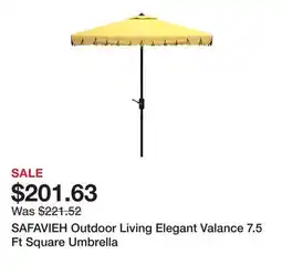 Bed Bath & Beyond SAFAVIEH Outdoor Living Elegant Valance 7.5 Ft Square Umbrella offer