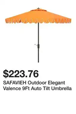 Bed Bath & Beyond SAFAVIEH Outdoor Elegant Valence 9Ft Auto Tilt Umbrella offer