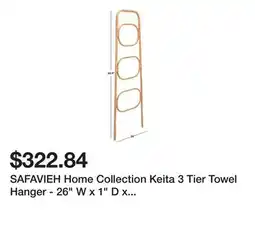 Bed Bath & Beyond SAFAVIEH Home Collection Keita 3 Tier Towel Hanger - 26 W x 1 D x 67 H offer