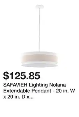 Bed Bath & Beyond SAFAVIEH Lighting Nolana Extendable Pendant - 20 in. W x 20 in. D x 10-69 in. H offer