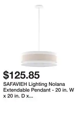Bed Bath & Beyond SAFAVIEH Lighting Nolana Extendable Pendant - 20 in. W x 20 in. D x 10-69 in. H offer