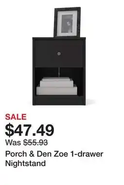 Bed Bath & Beyond Porch & Den Zoe 1-drawer Nightstand offer