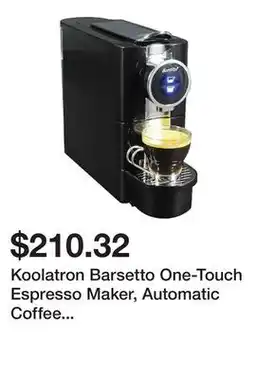 Bed Bath & Beyond Koolatron Barsetto One-Touch Espresso Maker, Automatic Coffee Machine, Black offer