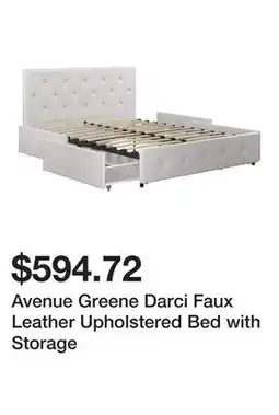 Bed Bath & Beyond Avenue Greene Darci Faux Leather Upholstered Bed with Storage offer