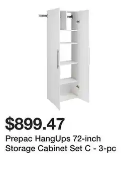 Bed Bath & Beyond Prepac HangUps 72-inch Storage Cabinet Set C - 3-pc offer