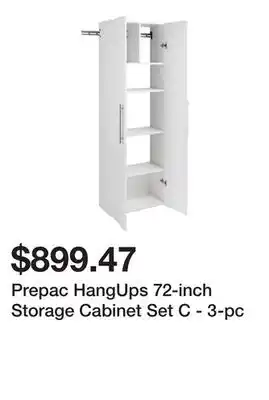 Bed Bath & Beyond Prepac HangUps 72-inch Storage Cabinet Set C - 3-pc offer