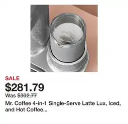 Bed Bath & Beyond Mr. Coffee 4-in-1 Single-Serve Latte Lux, Iced, and Hot Coffee Maker with Milk Frother - 16 oz offer