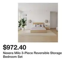 Bed Bath & Beyond Nexera Milo 3-Piece Reversible Storage Bedroom Set offer