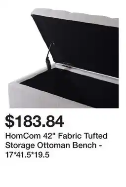 Bed Bath & Beyond HomCom 42 Fabric Tufted Storage Ottoman Bench - 17*41.5*19.5 offer
