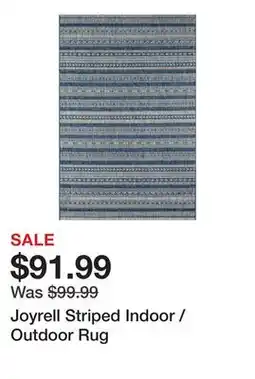 Wayfair Joyrell Striped Indoor / Outdoor Rug offer