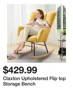 Wayfair Claxton Upholstered Flip top Storage Bench offer
