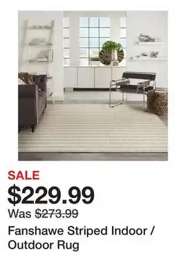 Wayfair Fanshawe Striped Indoor / Outdoor Rug offer