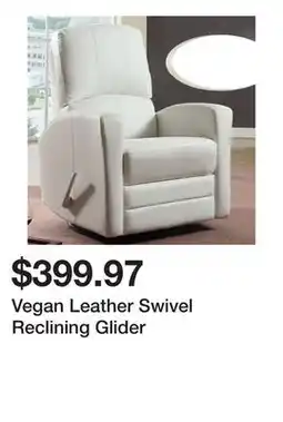 Wayfair Vegan Leather Swivel Reclining Glider offer