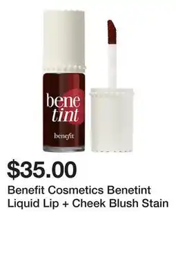Sephora Benefit Cosmetics Benetint Liquid Lip + Cheek Blush Stain offer