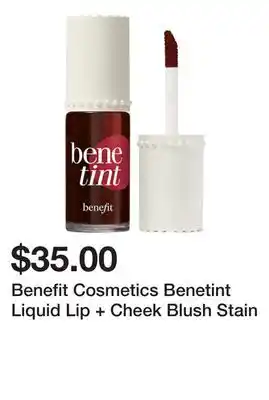 Sephora Benefit Cosmetics Benetint Liquid Lip + Cheek Blush Stain offer