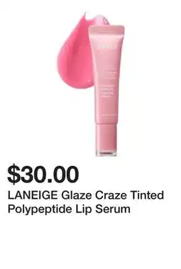 Sephora LANEIGE Glaze Craze Tinted Polypeptide Lip Serum offer