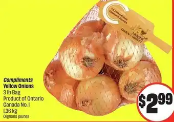 FreshCo Compliments Yellow Onions offer