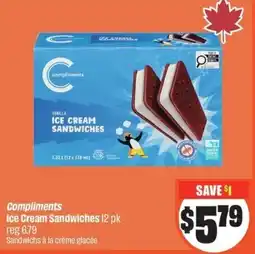 FreshCo Compliments Ice Cream Sandwiches offer