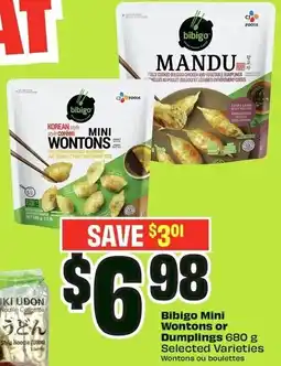 FreshCo Bibigo Mini Wontons or Dumplings offer