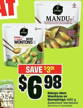 FreshCo Bibigo Mini Wontons or Dumplings offer