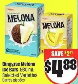 FreshCo Binggrae Melona Ice Bars Selected Varieties Barres glacées offer