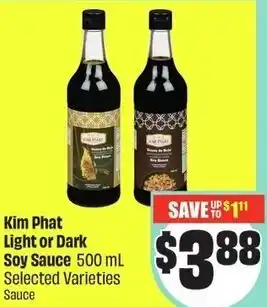 FreshCo Kim Phat Light or Dark Soy Sauce offer