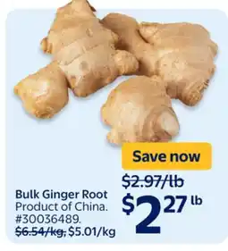 Walmart Bulk Ginger Root offer