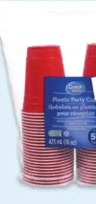 Walmart Great Value Red 473 mL Plastic Party Cups offer