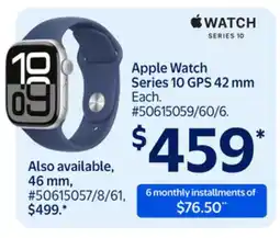 Walmart Apple Watch Series 10 GPS 42 mm offer