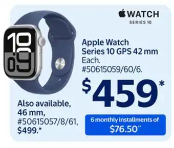 Walmart Apple Watch Series 10 GPS 42 mm offer