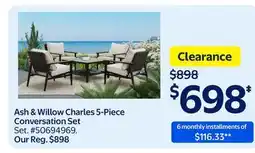 Walmart Ash & Willow Charles 5-Piece Conversation Set offer
