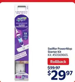 Walmart Swiffer PowerMop Starter Kit offer