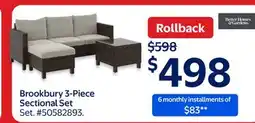 Walmart Brookbury 3-Piece Sectional Seat offer