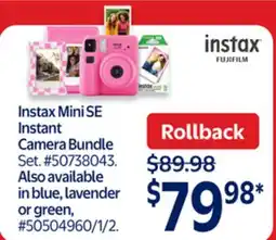 Walmart Instax Mini SE Instant Camera Bundle offer