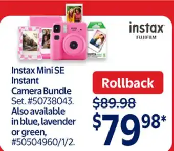 Walmart Instax Mini SE Instant Camera Bundle offer