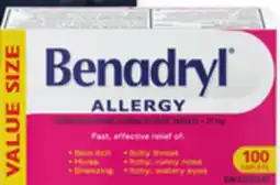 Walmart Benadryl 100S Allergy Relief offer