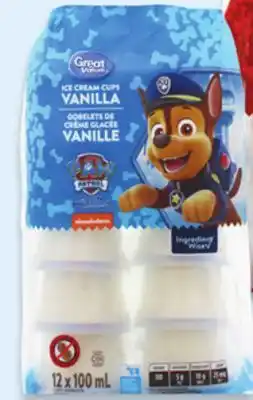 Walmart Great Value Paw Patrol Ice Cream Cups offer