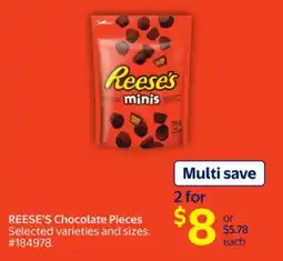 Walmart REESE'S Chocolate Pieces offer