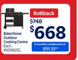 Walmart BAKERSTONE OUTDOOR COOKING CENTRE offer