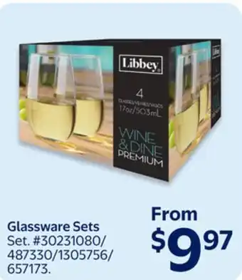 Walmart Glassware Sets offer